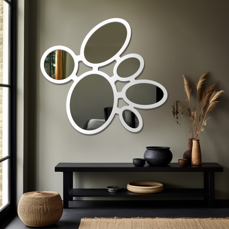 Miroir décoratif sur consoles dans un cadre en mdf - LENA - couleur du cadre au choix