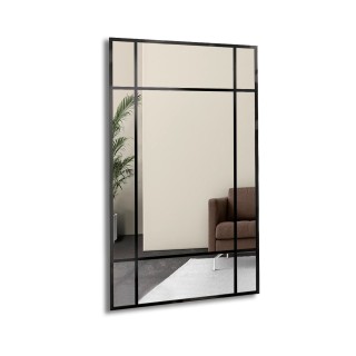 Miroir Loft avec meneaux - ROLAND - couleur du cadre au choix