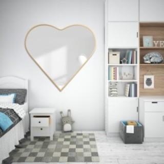 Miroir dans un cadre MDF - HEART - couleur du cadre au choix
