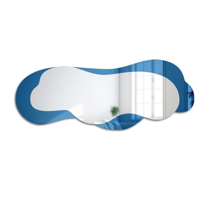 Miroir bleu irrégulier - SKYLINE BLUE