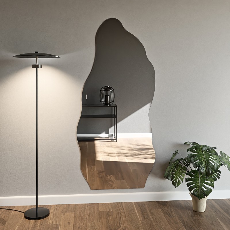 Miroir décoratif semi-ovale de forme organique - AURO 2