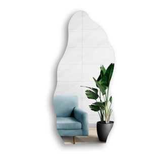 Miroir décoratif semi-ovale de forme organique - AURO 2