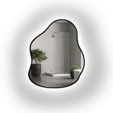 Miroir avec cadre noir mat - FIGO MDF - couleur du cadre au choix