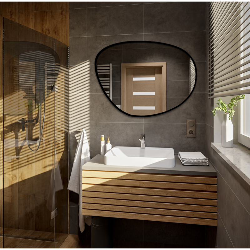 Miroir de forme irrégulière dans un cadre - AGAT IN A FRAME