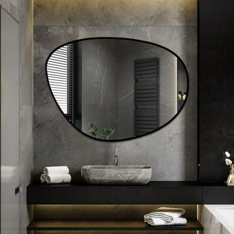 Miroir de forme irrégulière dans un cadre - AGAT IN A FRAME