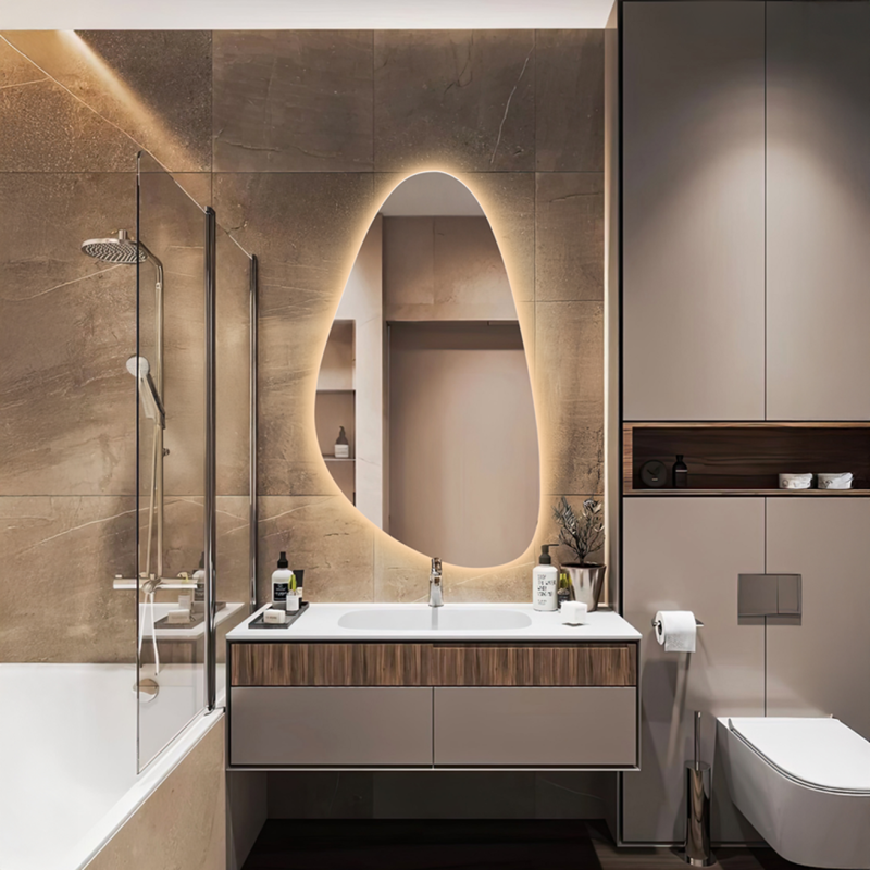 Miroir de forme irrégulière avec éclairage - SYDERYT LED