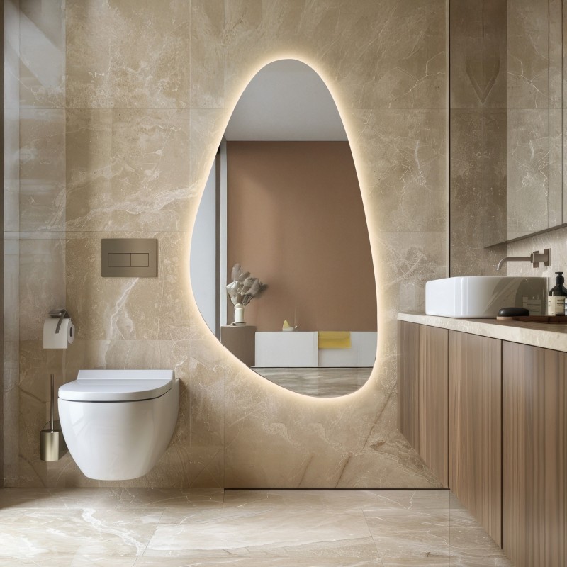 Miroir de forme irrégulière avec éclairage - SYDERYT LED