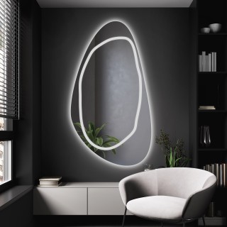 Miroir de forme irrégulière avec éclairage - SYDERYT LED III