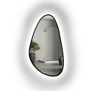 Miroir de forme irrégulière dans un cadre avec éclairage - SYDERYT IN LED FRAME
