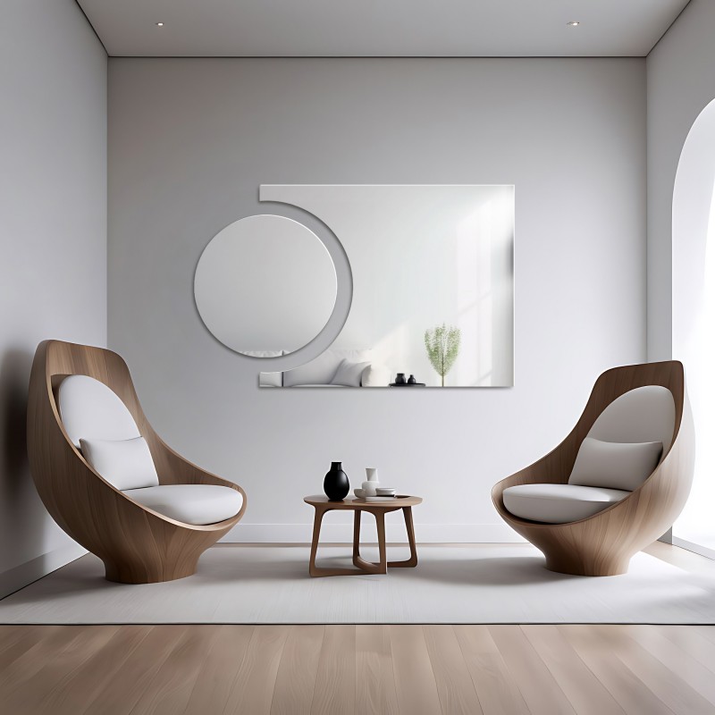 Set de miroir de salle de bain cercle et comète - KOSMIK Set de miroir de salle de bain cercle et comète - KOSMIK