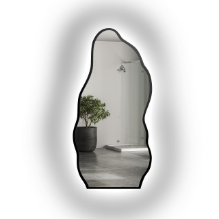 Miroir de forme organique dans un cadre avec éclairage - AURO IN LED FRAME 2