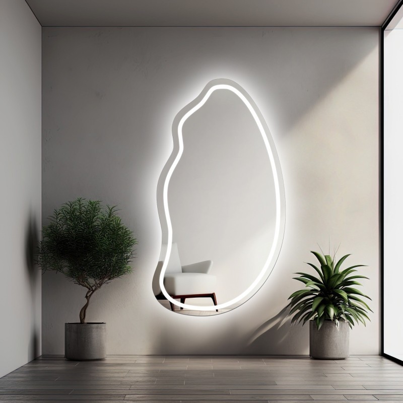 Miroir de forme organique avec éclairage -TOPAZ LED II