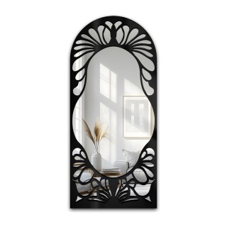 Miroir semi-ovale avec décor ajouré en MDF – VERONELLE FIORE 90X200