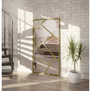 Miroir asymétrique avec croisillons en MDF  - WERO -  Couleur du cadre au choix