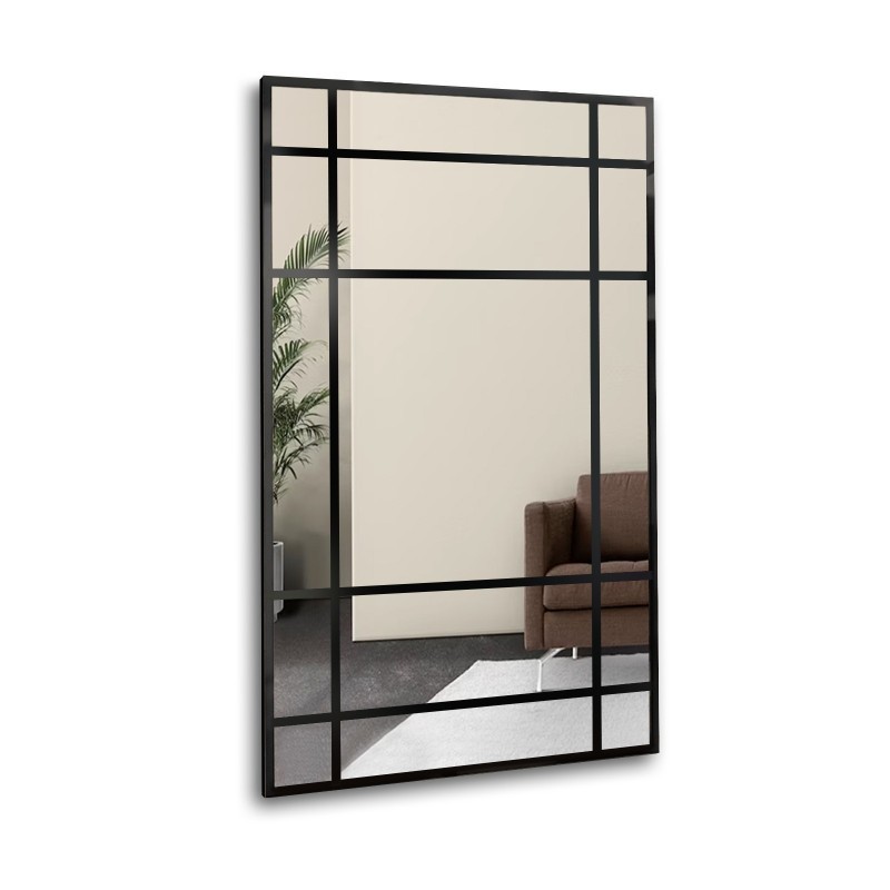 Miroir de loft avec meneaux - WILHELM - couleur du cadre au choix