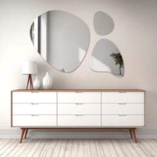 Set de trois miroirs de forme irrégulière - FLORA
