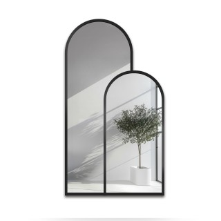 Miroir double semi-ovale dans un cadre en mdf - MURAN