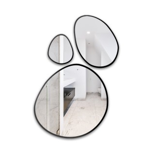 Set de trois miroirs organiques encadrés - OPALIT IN FRAME