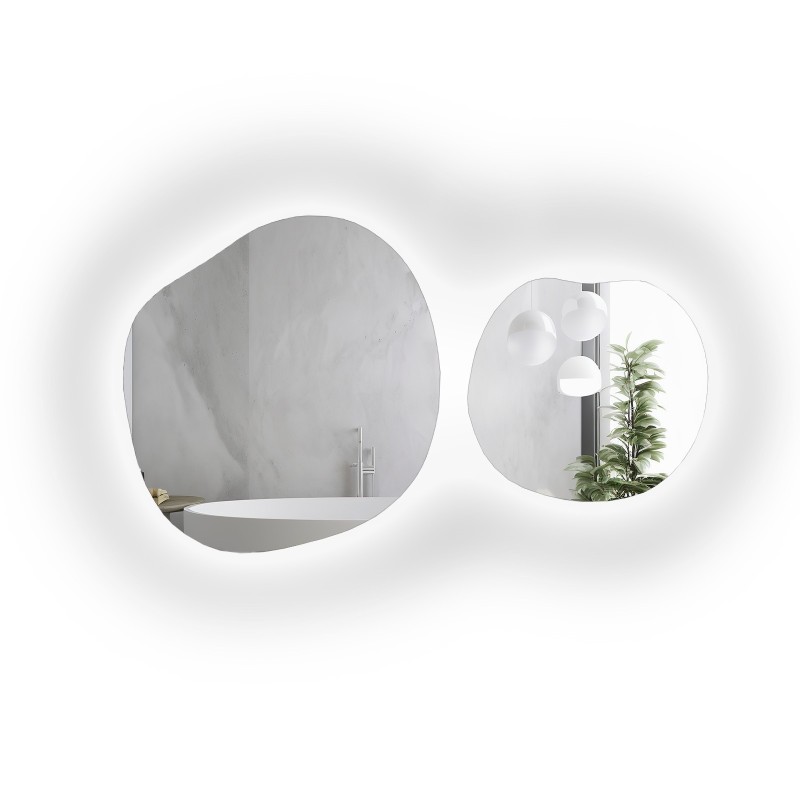 Jeu de miroirs organiques avec éclairage - SODALIT LED
