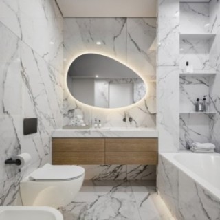 Miroir organique poli avec éclairage - ZYTA LED