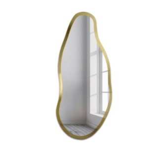 Miroir irrégulier dans un cadre en or brillant - BARYT SHINE