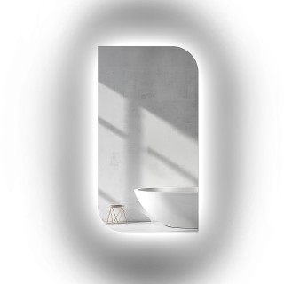 Miroir de forme irrégulière avec éclairage - LED teardrop