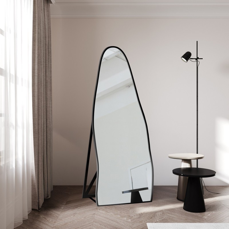 Miroir sur pied organique dans un cadre MDF - BARYT SUR PIED