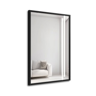 Miroir dans un cadre noir avec éclairage - 1503 LED III - choix de la couleur du cadre
