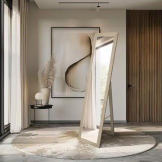 Miroir de style scandinave en bois brut encadré - 5005