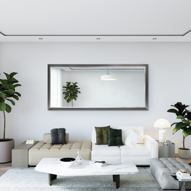 Miroir dans un cadre élégant brun et argenté- 5201002