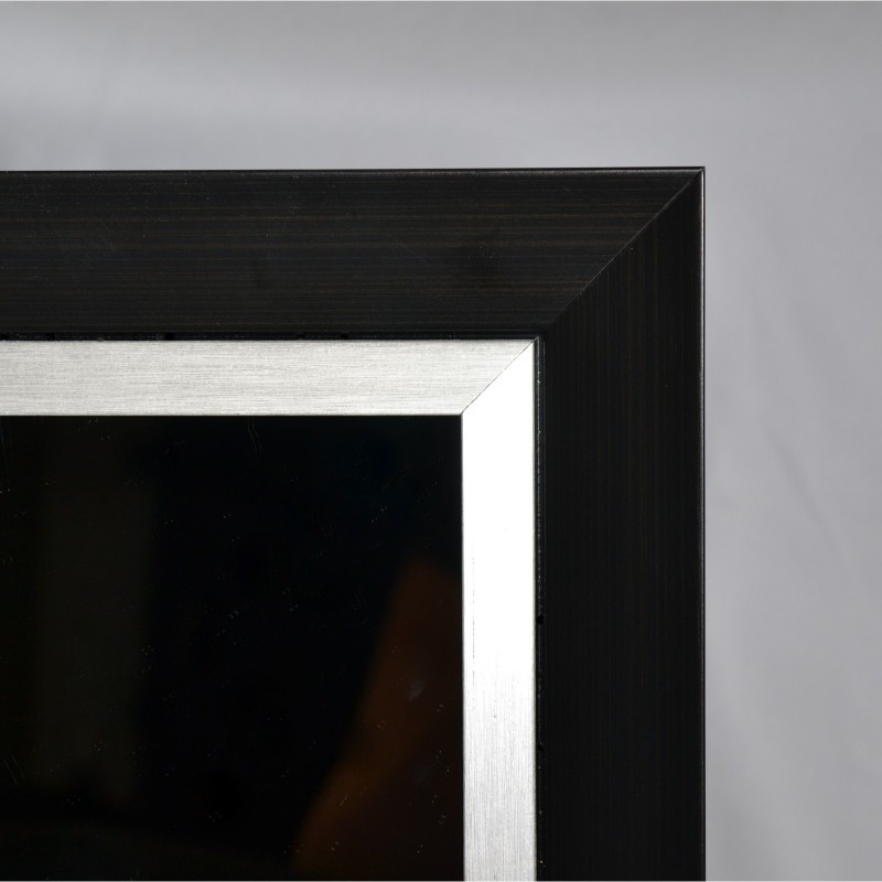 Miroir dans un cadre élégant brun et argenté- 5201002