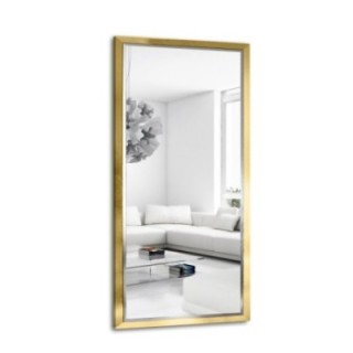 Miroir dans un cadre en bois élégant doré et argenté - 5201011