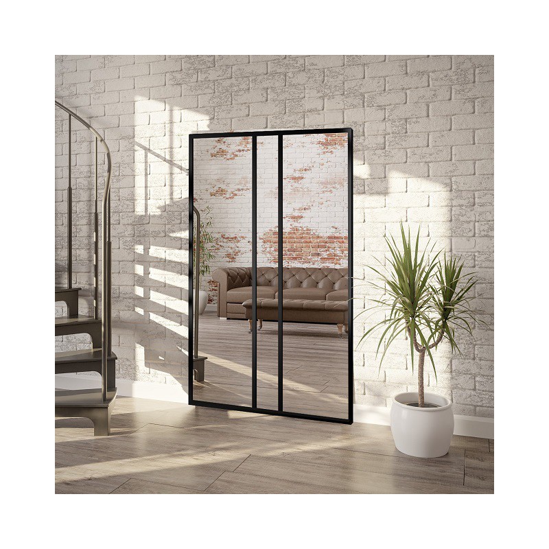 Miroir Loft avec meneaux - WINCENT - couleur du cadre au choix