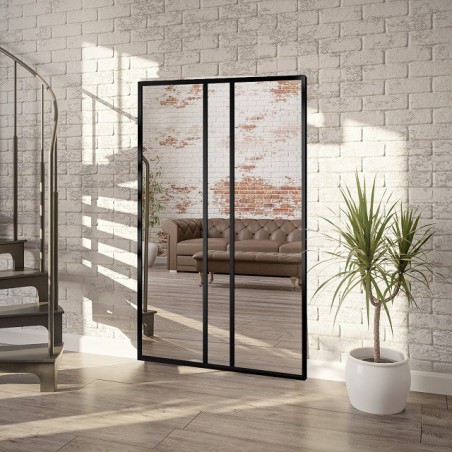 Miroir Loft avec meneaux - WINCENT - couleur du cadre au choix