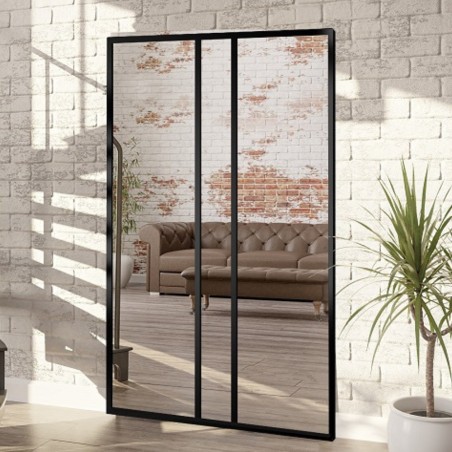 Miroir Loft avec meneaux - WINCENT - couleur du cadre au choix