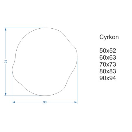 Miroir de forme organique dans un cadre - CYRKON DANS UN CADRE