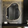 Miroir de forme organique dans un cadre avec éclairage - STONE IN LED FRAME