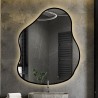 Miroir de forme organique dans un cadre avec éclairage - STONE IN LED FRAME