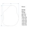 Miroir de forme organique dans un cadre avec éclairage - STONE IN LED FRAME