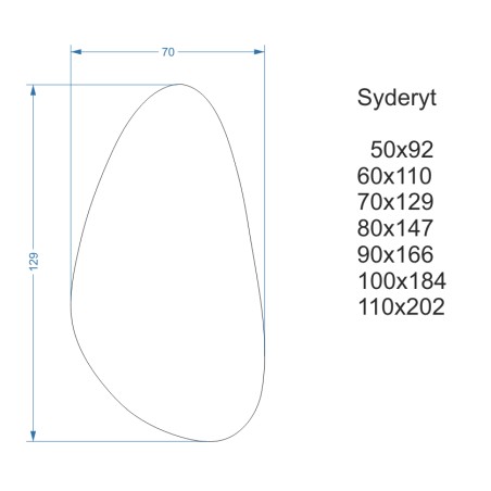 Miroir de forme irrégulière avec éclairage - SYDERYT LED