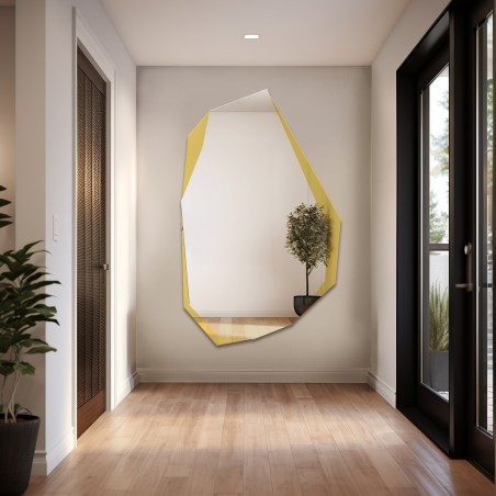 Miroir de forme organique dans un cadre - STONE IN A FRAME