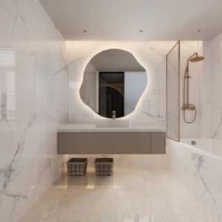 Miroir de forme organique avec éclairage - CYRKON LED