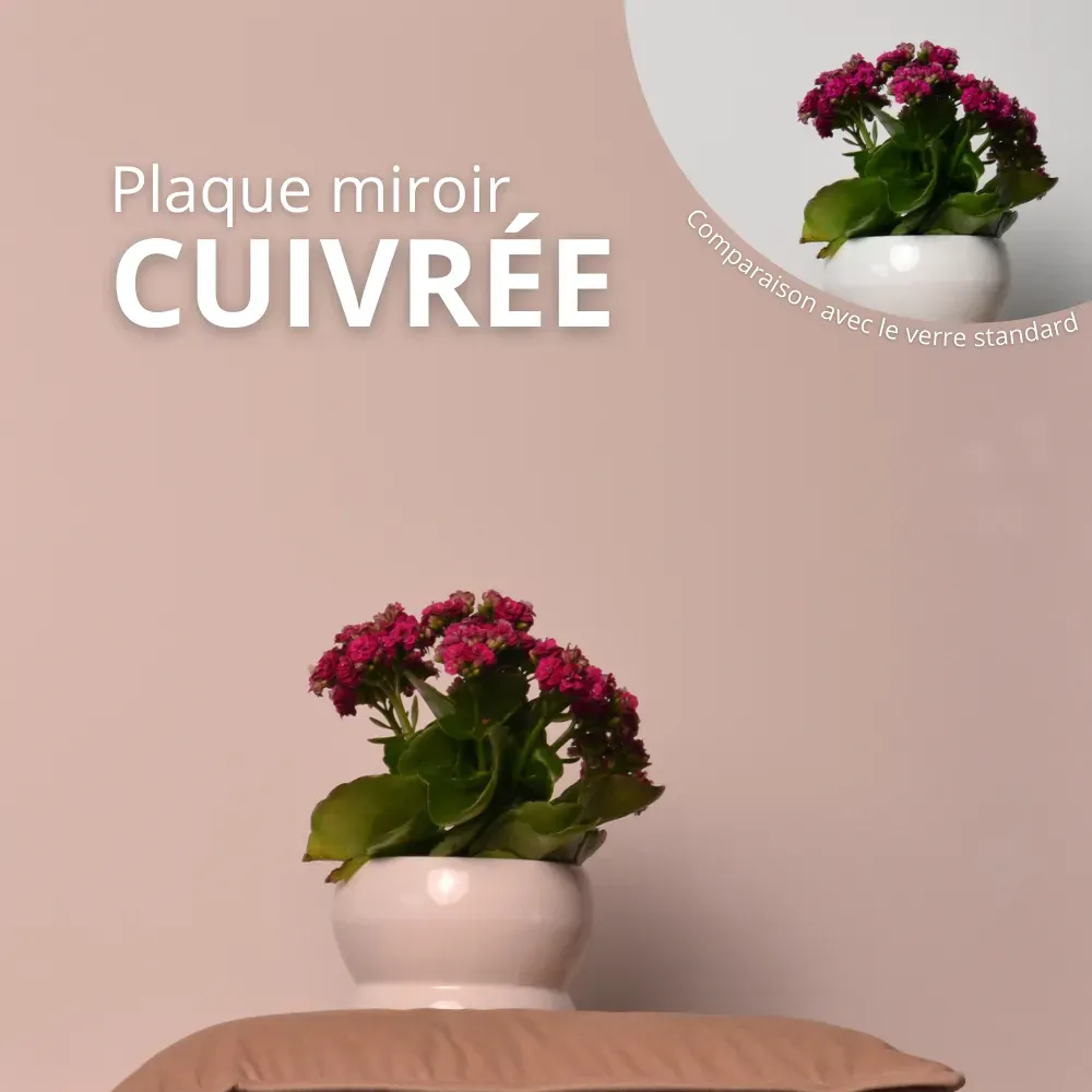 Plaque miroir Cuivrée